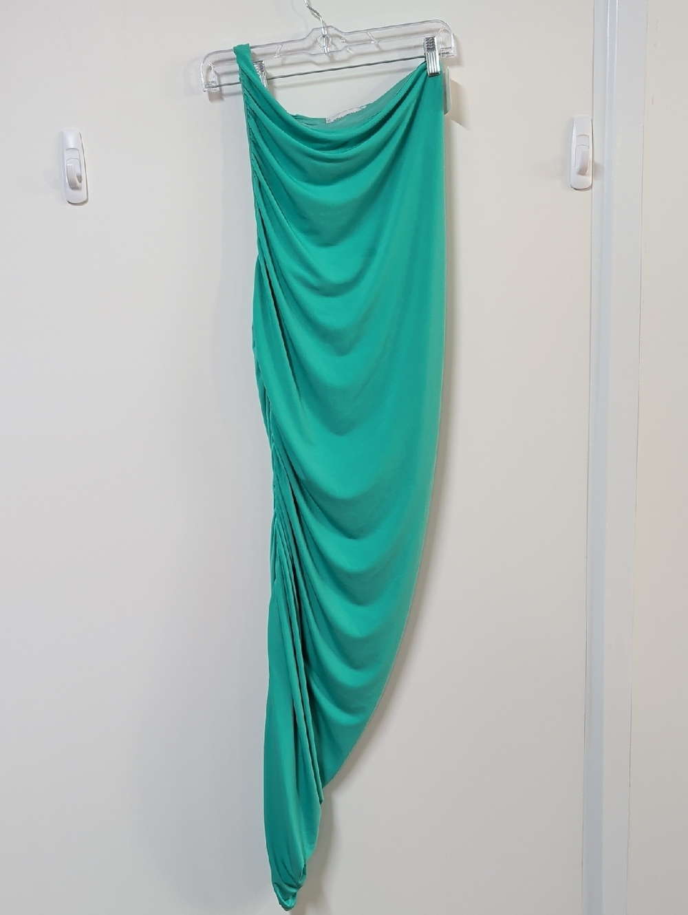 The Vanity Room Mint Green One Shoulder Ruched Dress Size Small